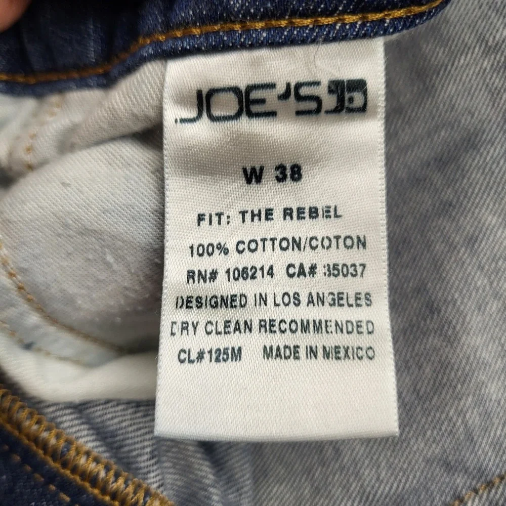 Joes Jeans The Rebel Blue Jeans Straight Leg Relaxed Fit 39/34 Baggy 90s Y2K